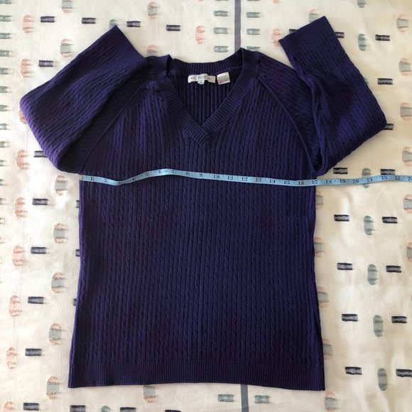 Purple cotton-blend sweater - Picture 7 of 10
